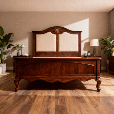 Wooden Home Wooden Bed Frame Lifestyle Setting Square 1